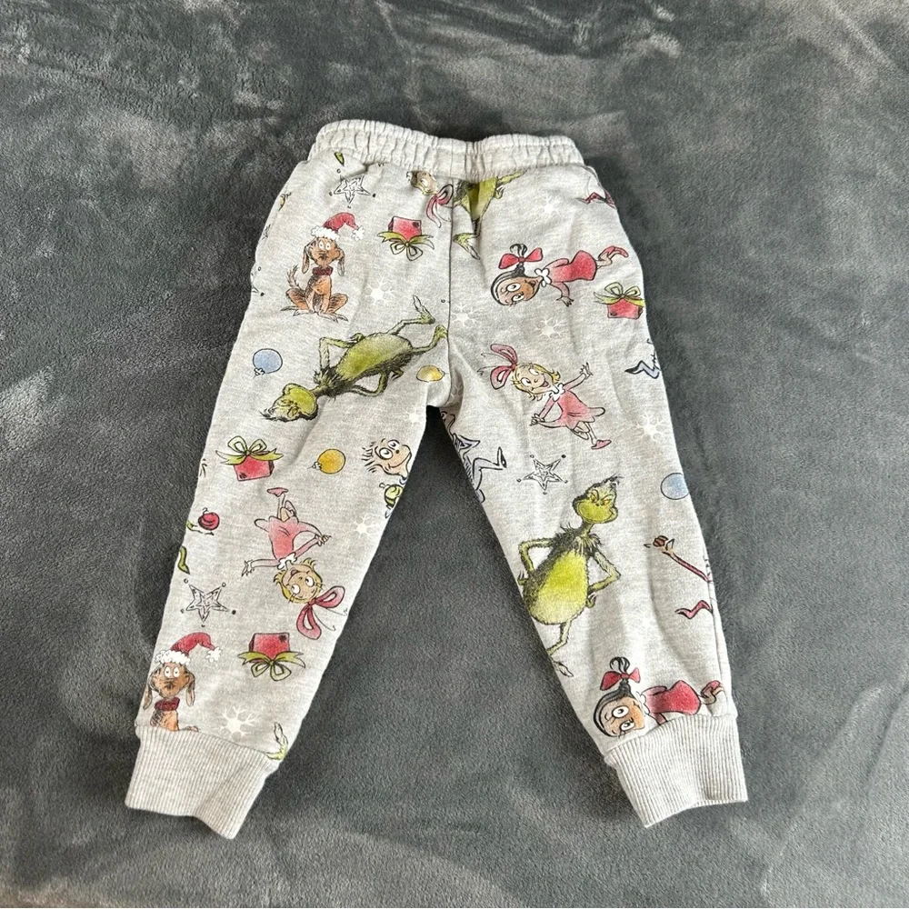 The Grinch 2 Piece‎ Sweat Suit Baby Toddler 2T Joggers & Crewneck Gray